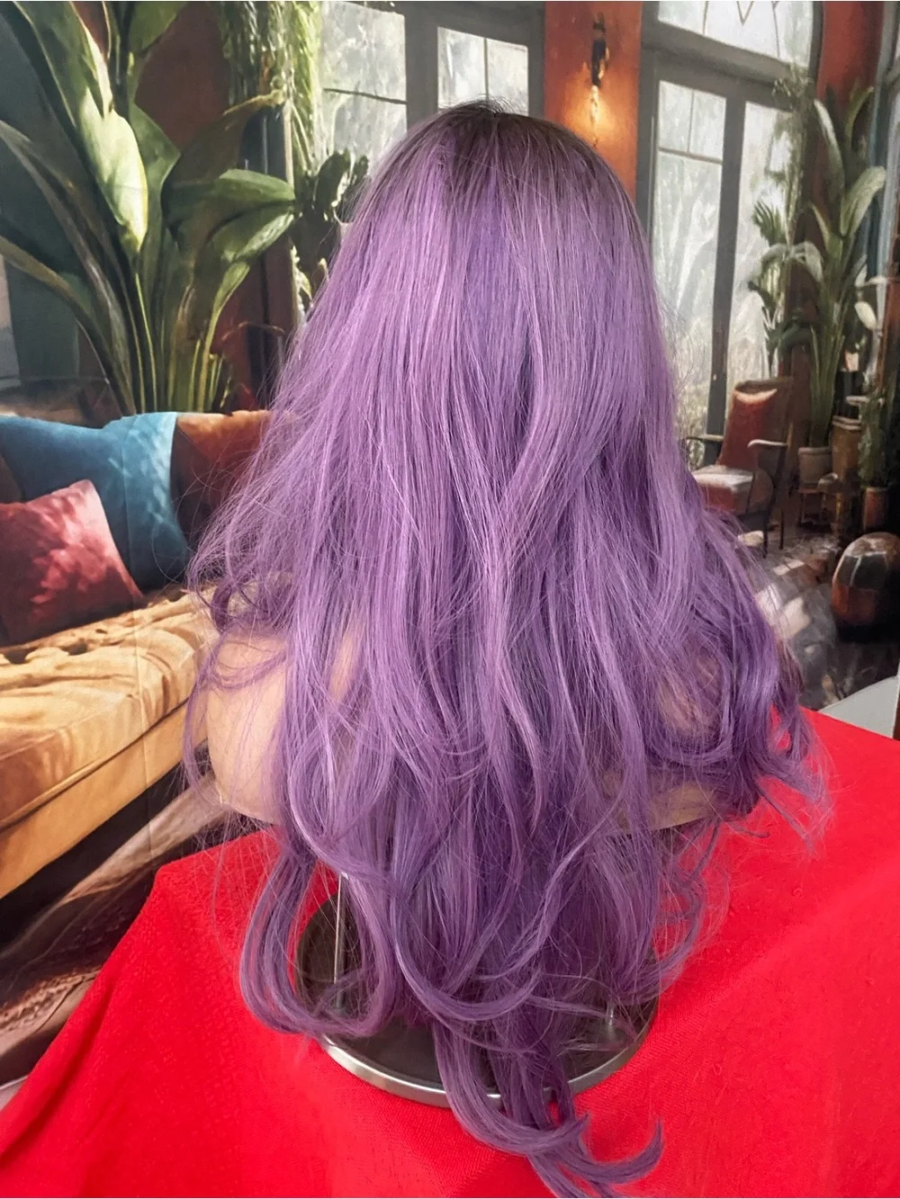 CLEARANCE Purple Long rooted Wig